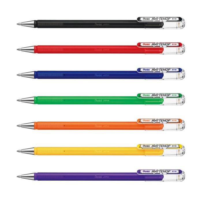 Pentel Gelroller Mattehop Gelpennen - Original Set (7 kleuren)
