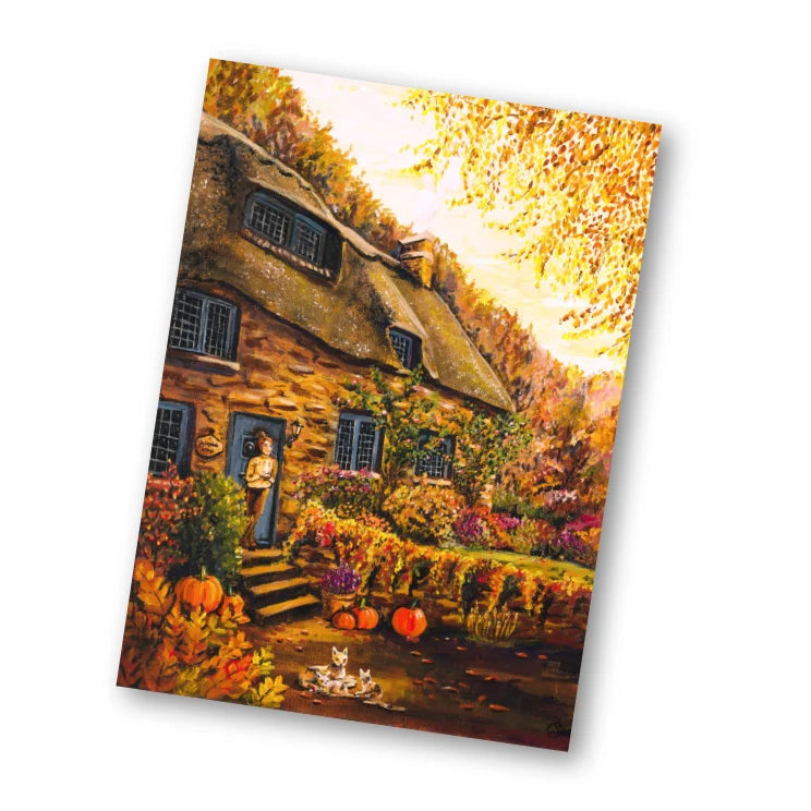 Wenskaart A6 Pumpkin Cottage - Esther Bennink