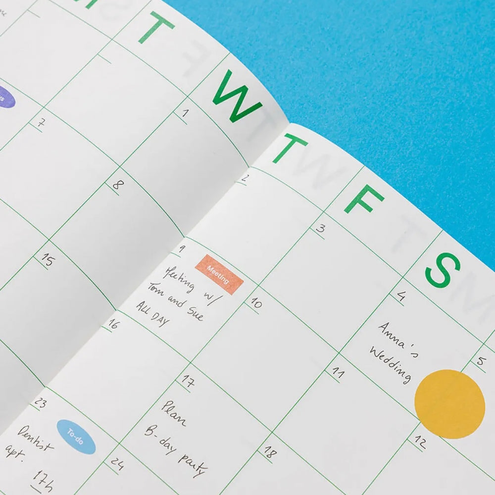 mishmash Monthly Planner A5 - Blue