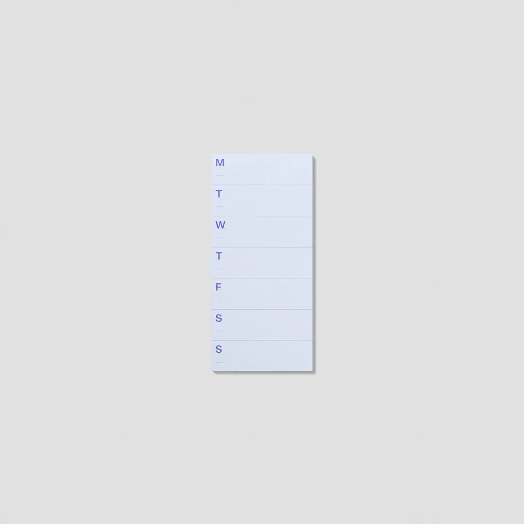 mishmash Undated Notepad - Small Weekly