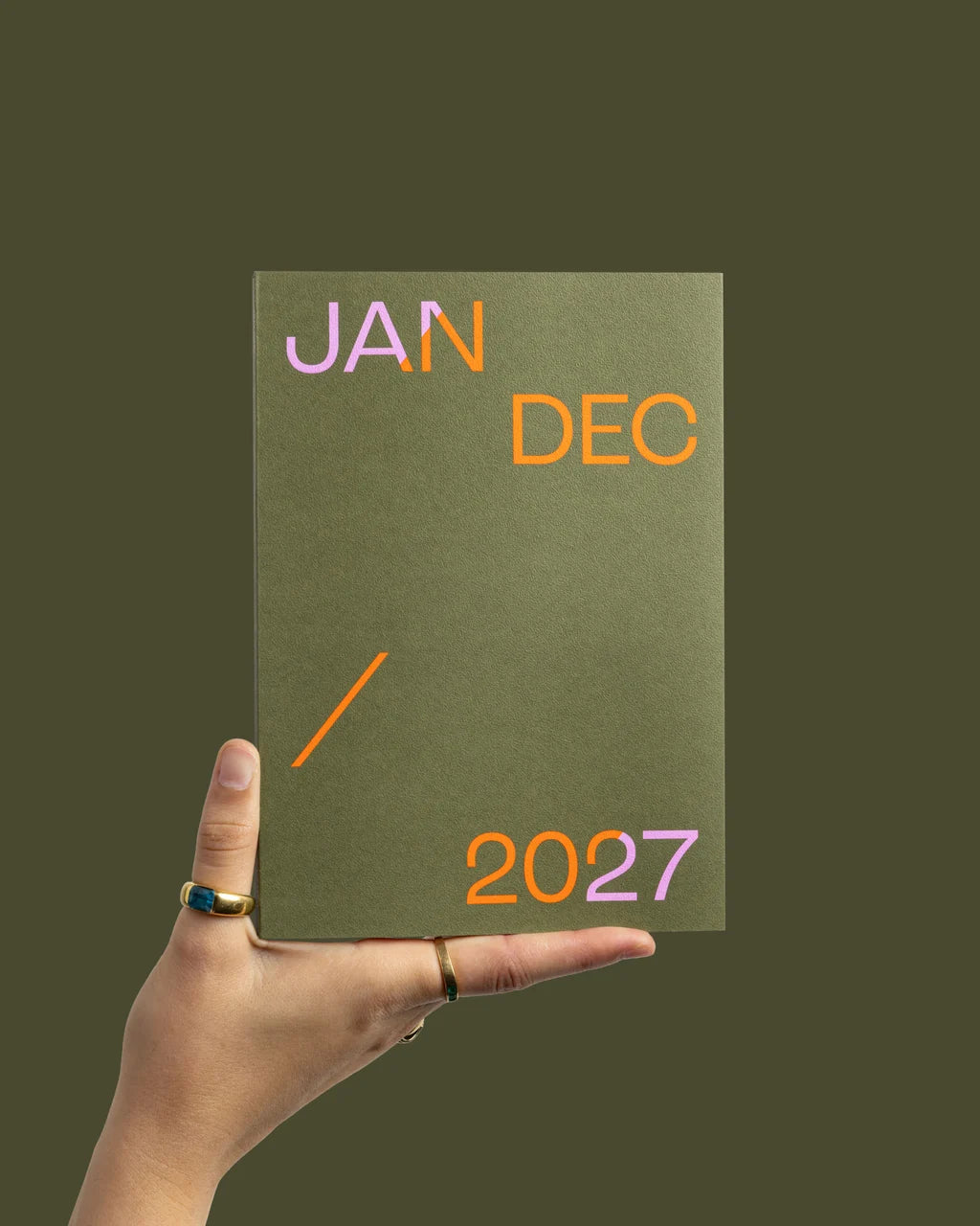2027 planner Time Block - Olive Green