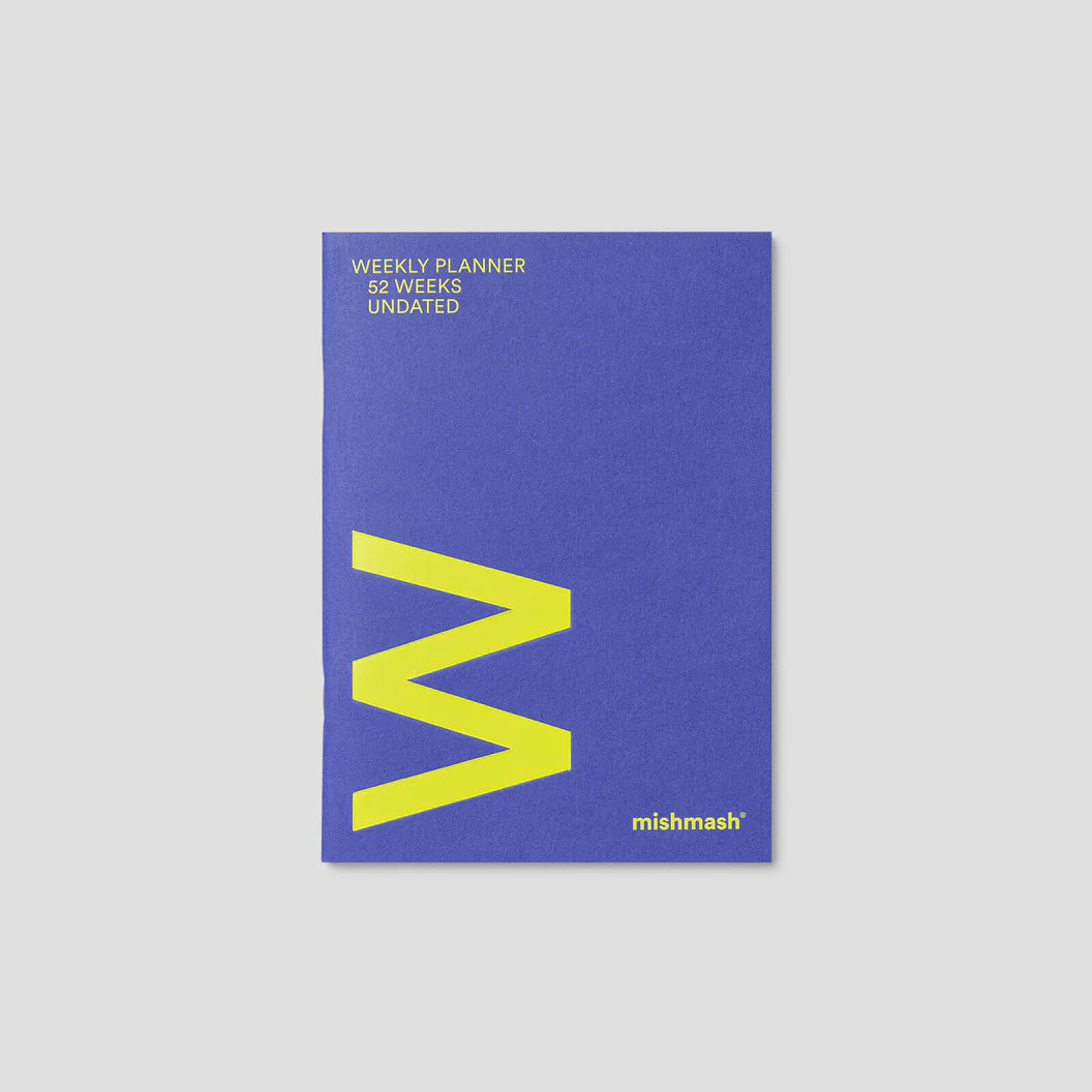 mishmash Weekly Undated Planner A5 - Violet Blue