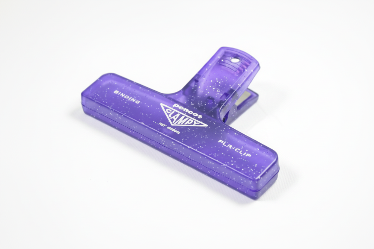 Papierklem Penco PlaClip - Clear Glitter Purple