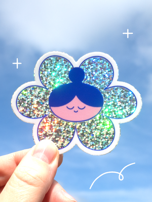 Hello Vonnie - Holographic Sticker 'Flower Girl'
