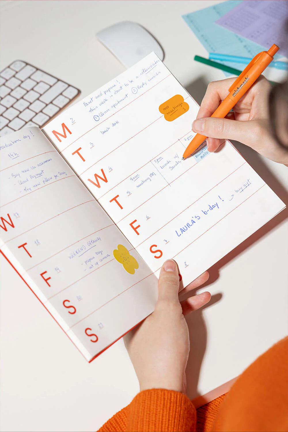 mishmash Weekly Undated Planner A5 - Violet Blue