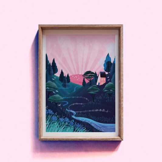 Dawn Chorus - A4 Art Print by Hello Grimes
