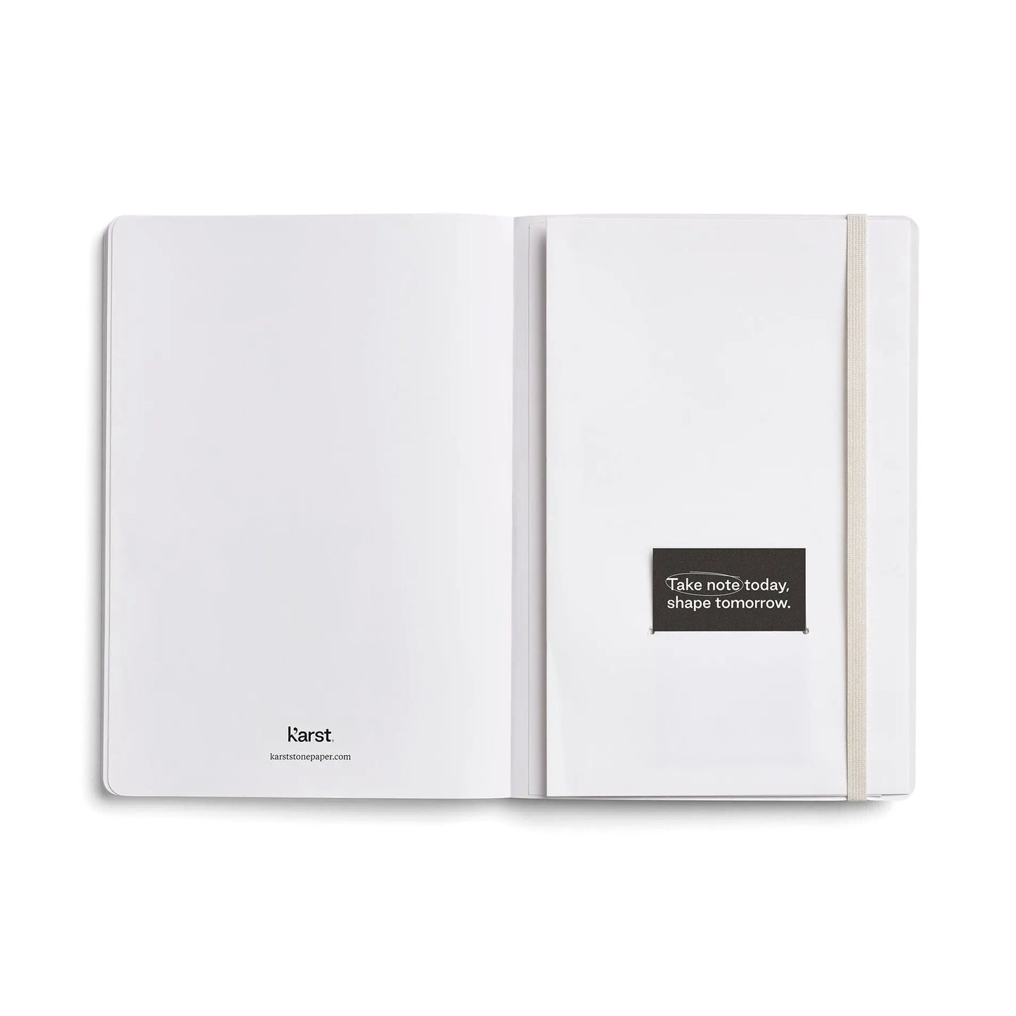 Karst Notitieboek A5 Softcover - Stone (Dotted) Binnenkant met elastiek en opbergvak