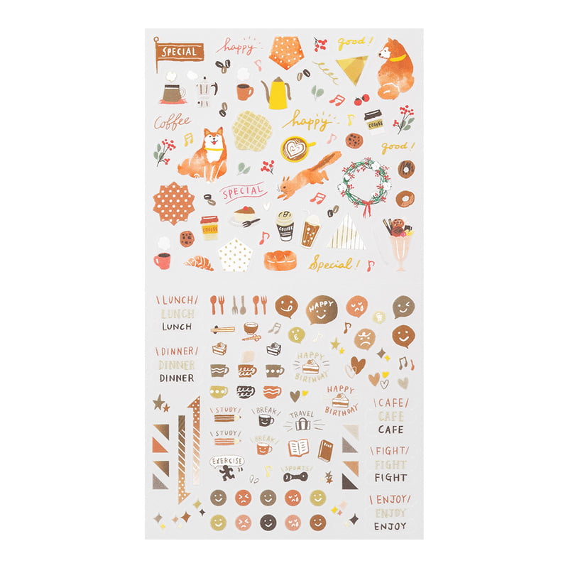 Midori Stickers - Brown theme