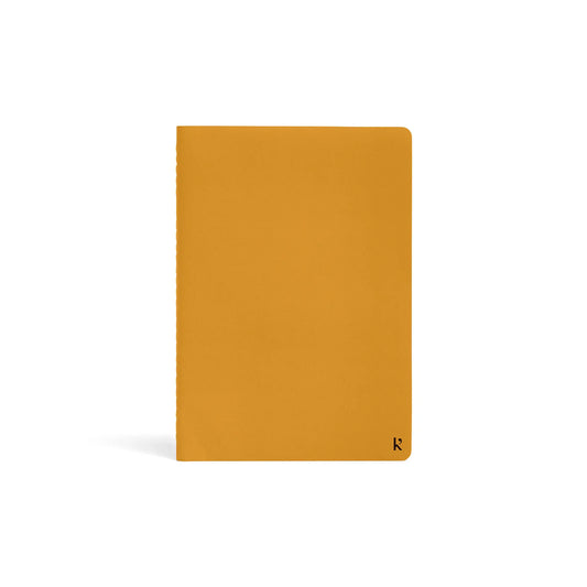 Karst stone paper journal A5 turmeric voorkant met label
