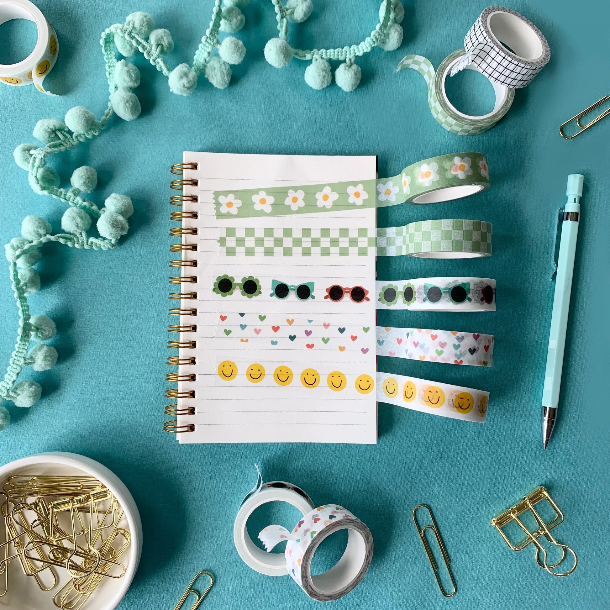 Green Daisy - Washi Tape