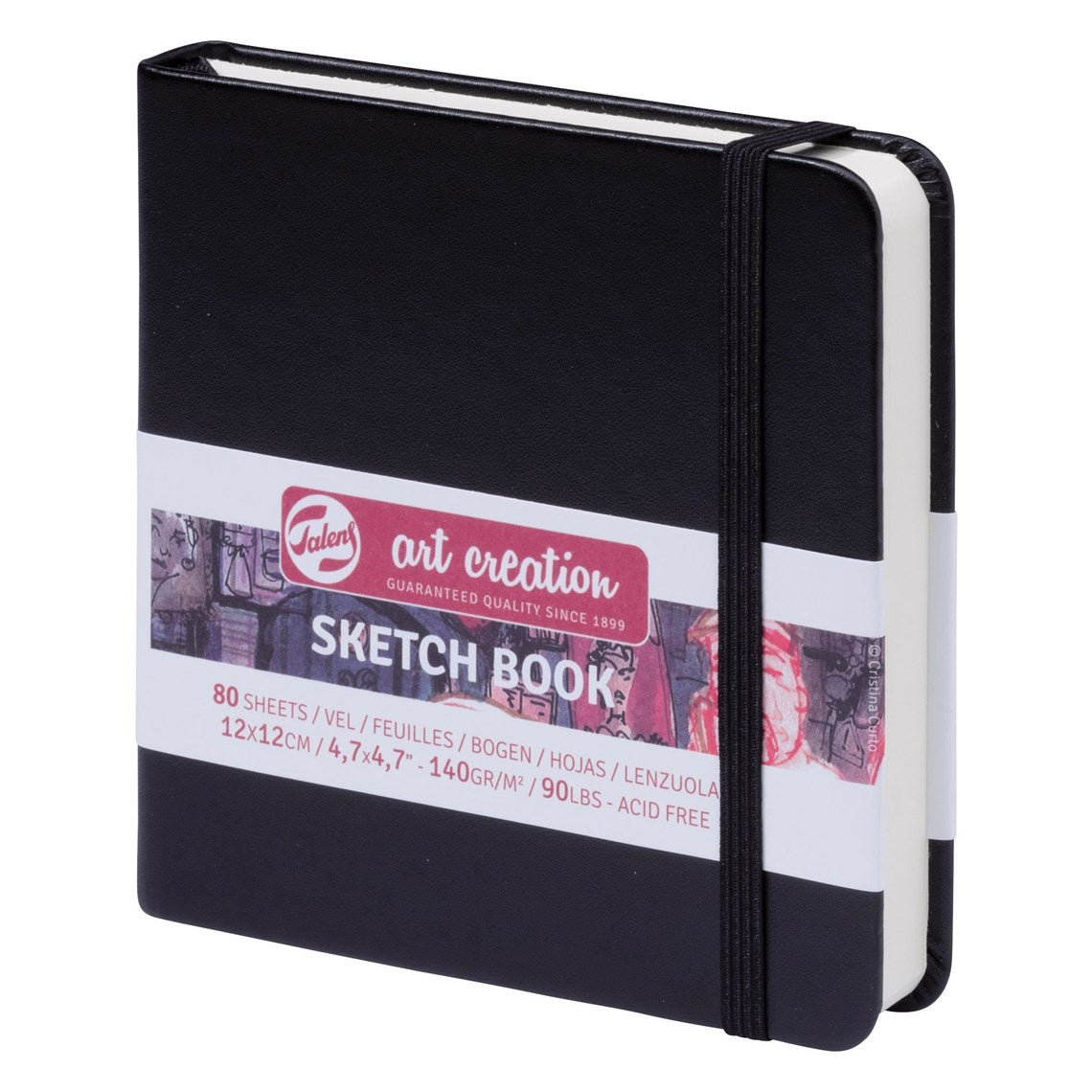 Talens Art Creation Schetsboek 12x12 - Zwart