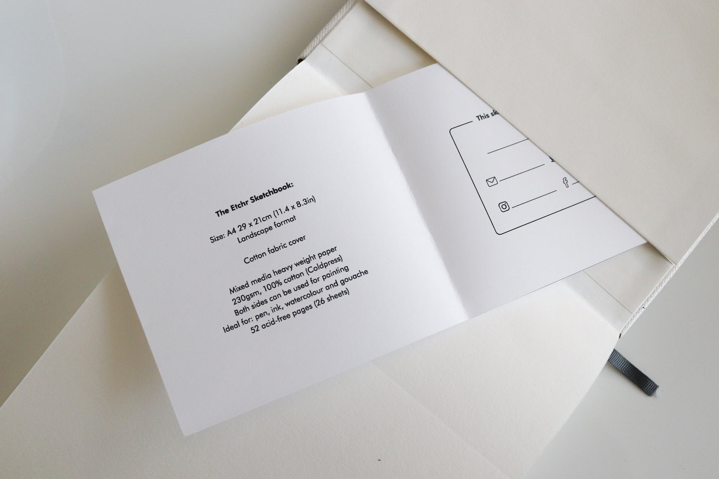 Etchr Sketchbook - A5 Landscape - Cold Pressed