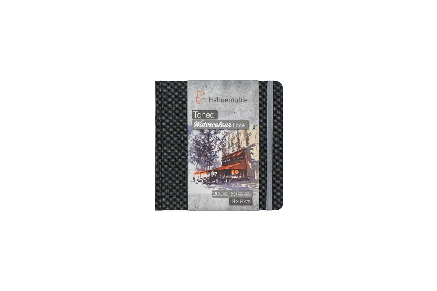 Hahnemühle Toned Watercolor Book grey 14x14 cm voorkant