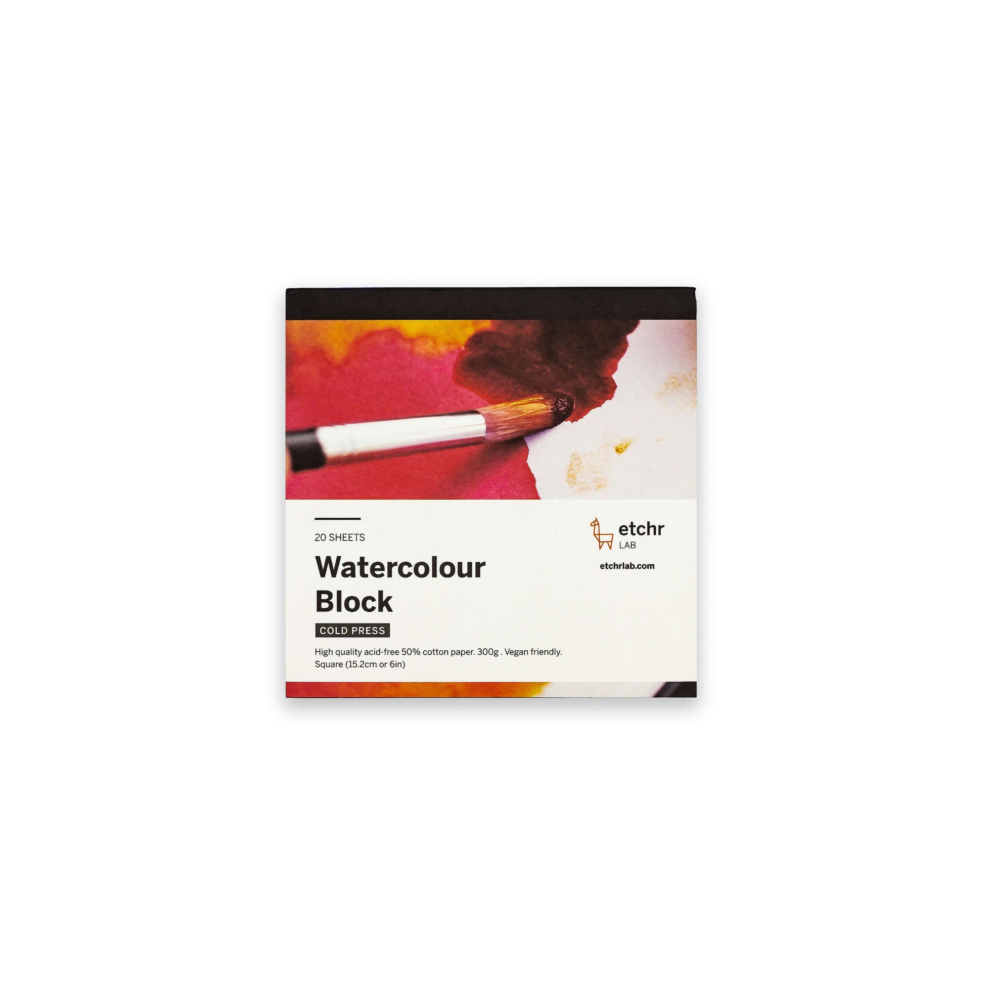 Etchr Watercolour Block 50% Katoen - 15x15 cm - Cold Pressed