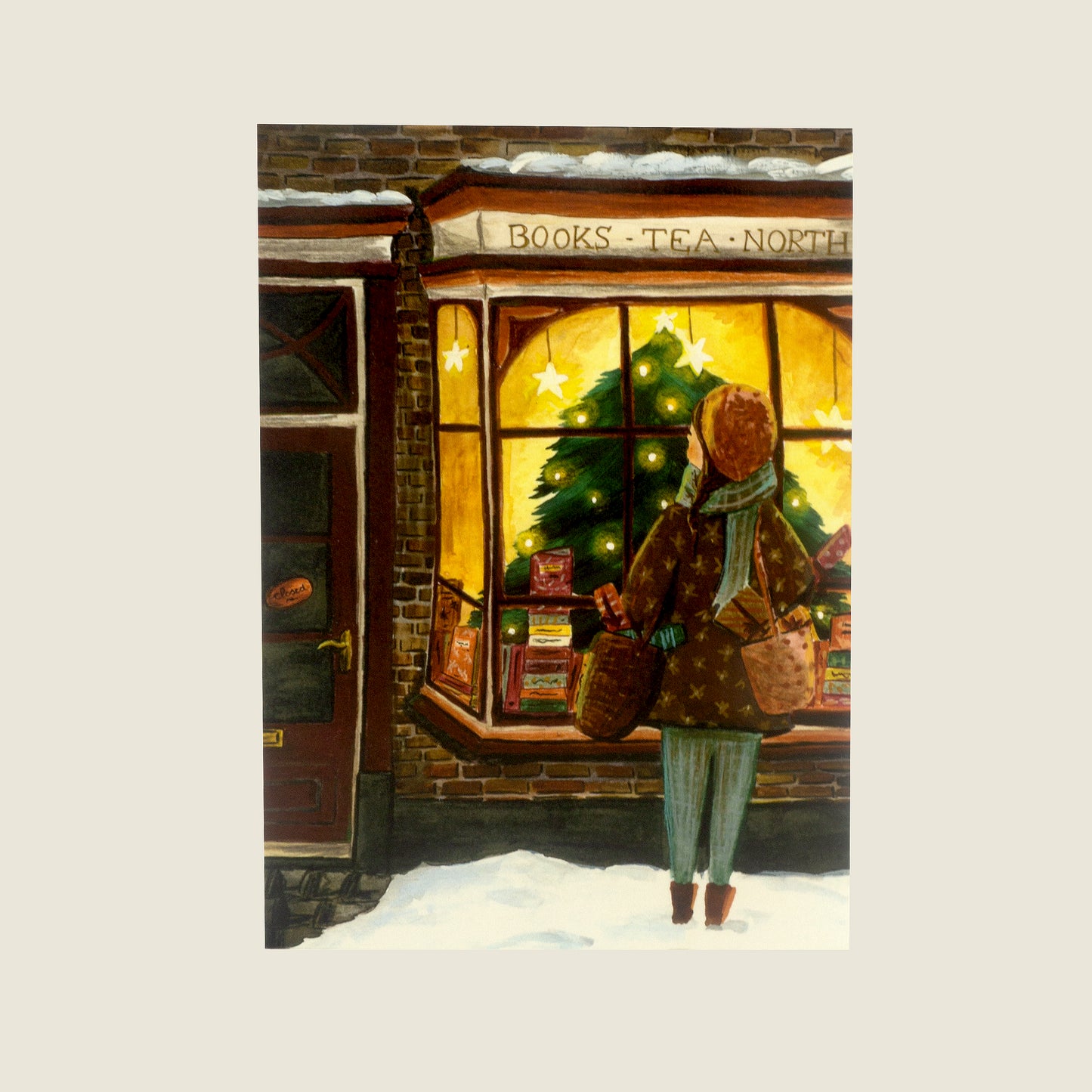 Esther Bennink Kerstkaart - Christmas shopping