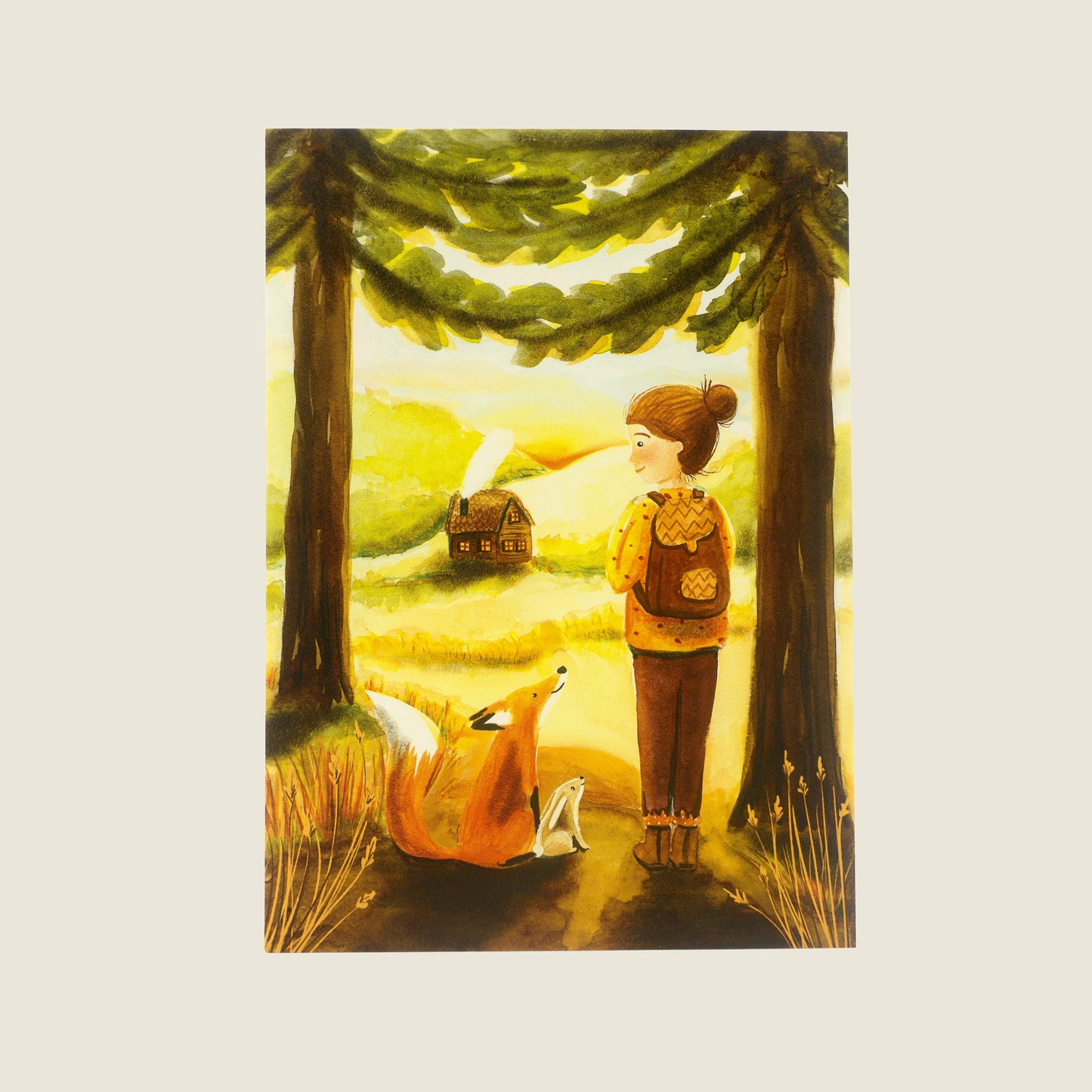 Esther Bennink Wenskaart - Hiking Time