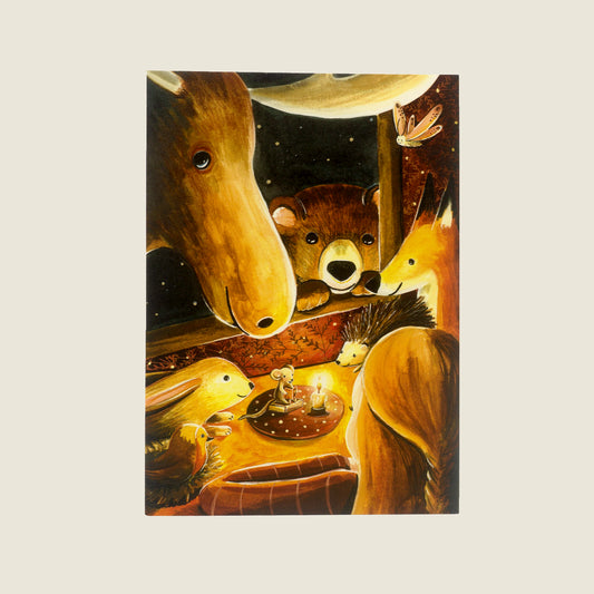 Esther Bennink Kerstkaart - Card candle light
