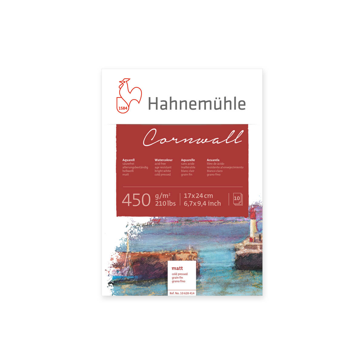 Hahnemühle Cornwall watercolor blok 450 grams papier