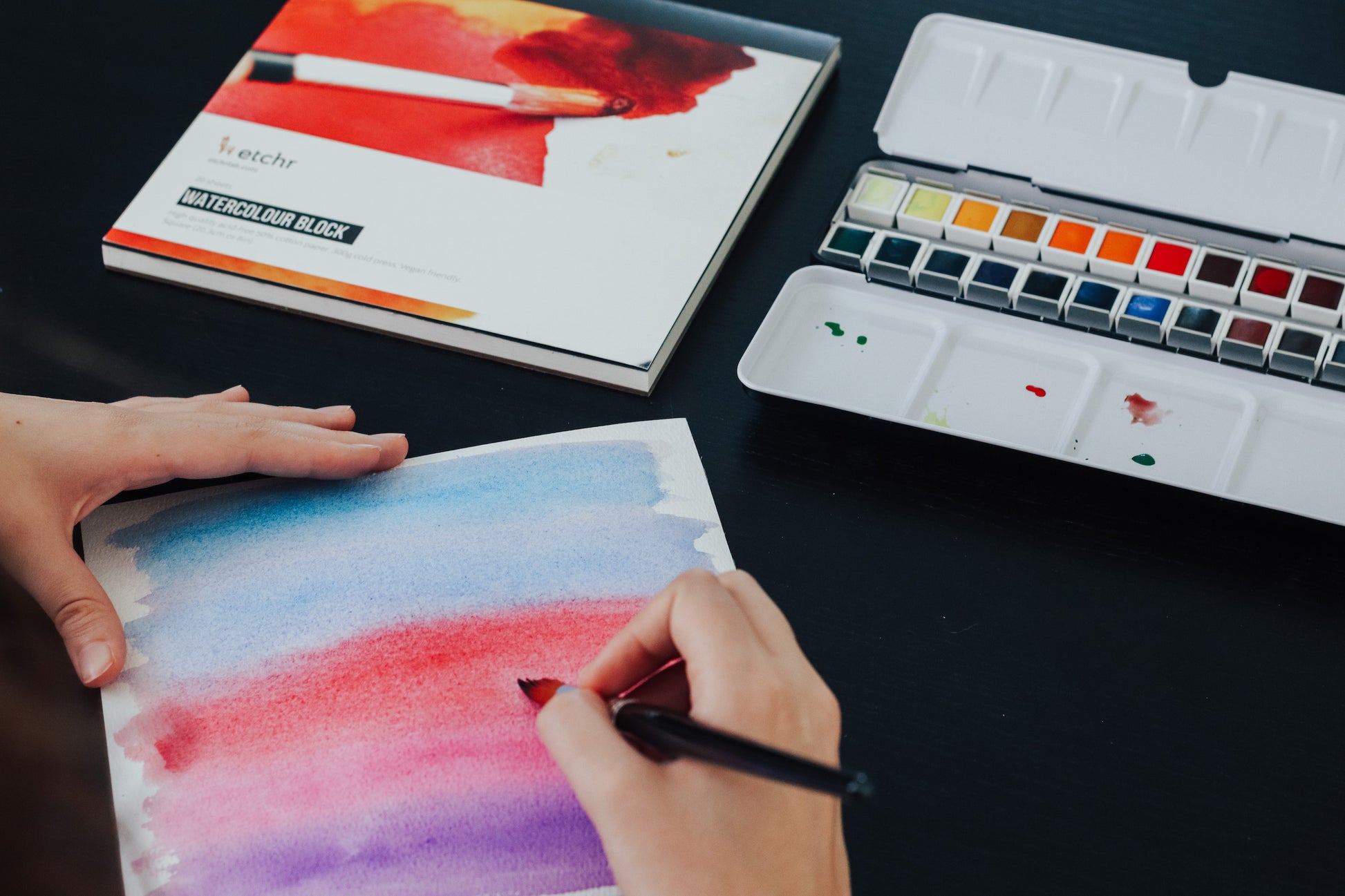 Etchr Watercolour Block 50% Katoen - 15x15 cm - Cold Pressed