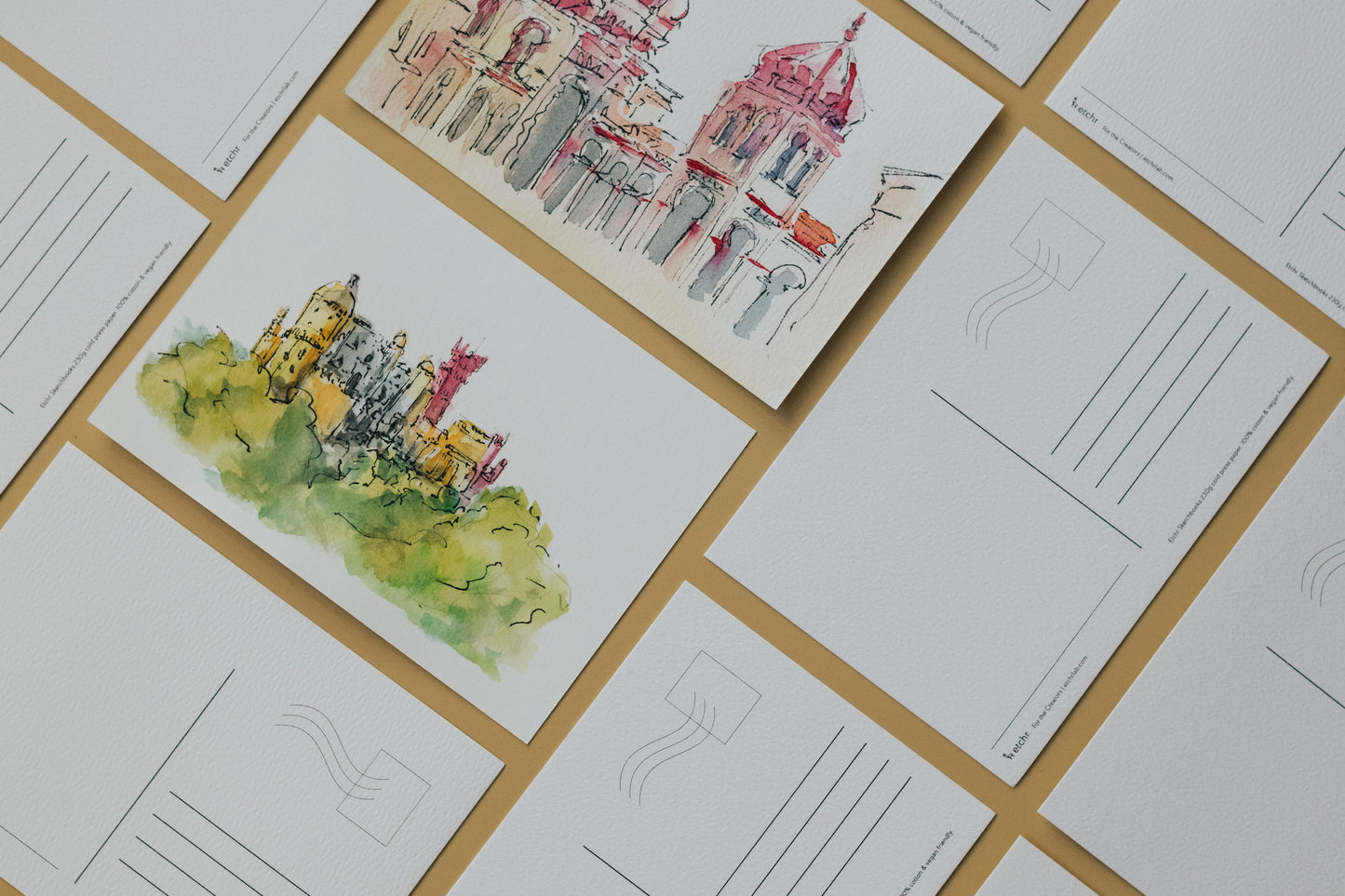 Etchr Watercolor postcards - Cold Pressed