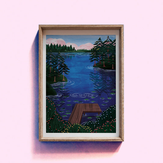 Lake Malaren - A4 Art Print by Hello Grimes