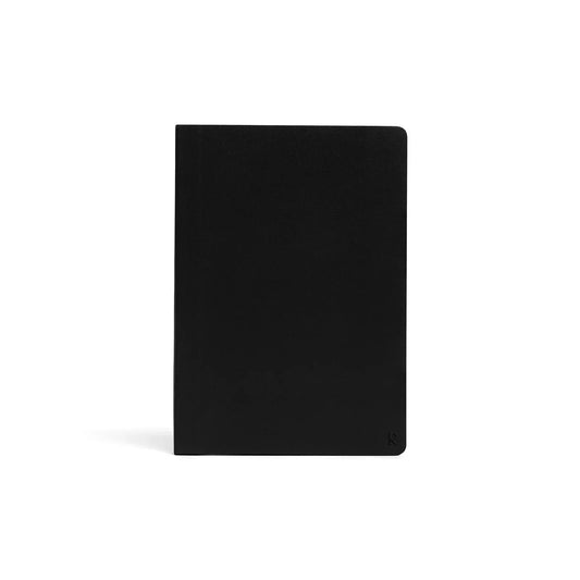 Karst Notitieboek A5 Softcover - Zwart (Blank) Voorkant met label
