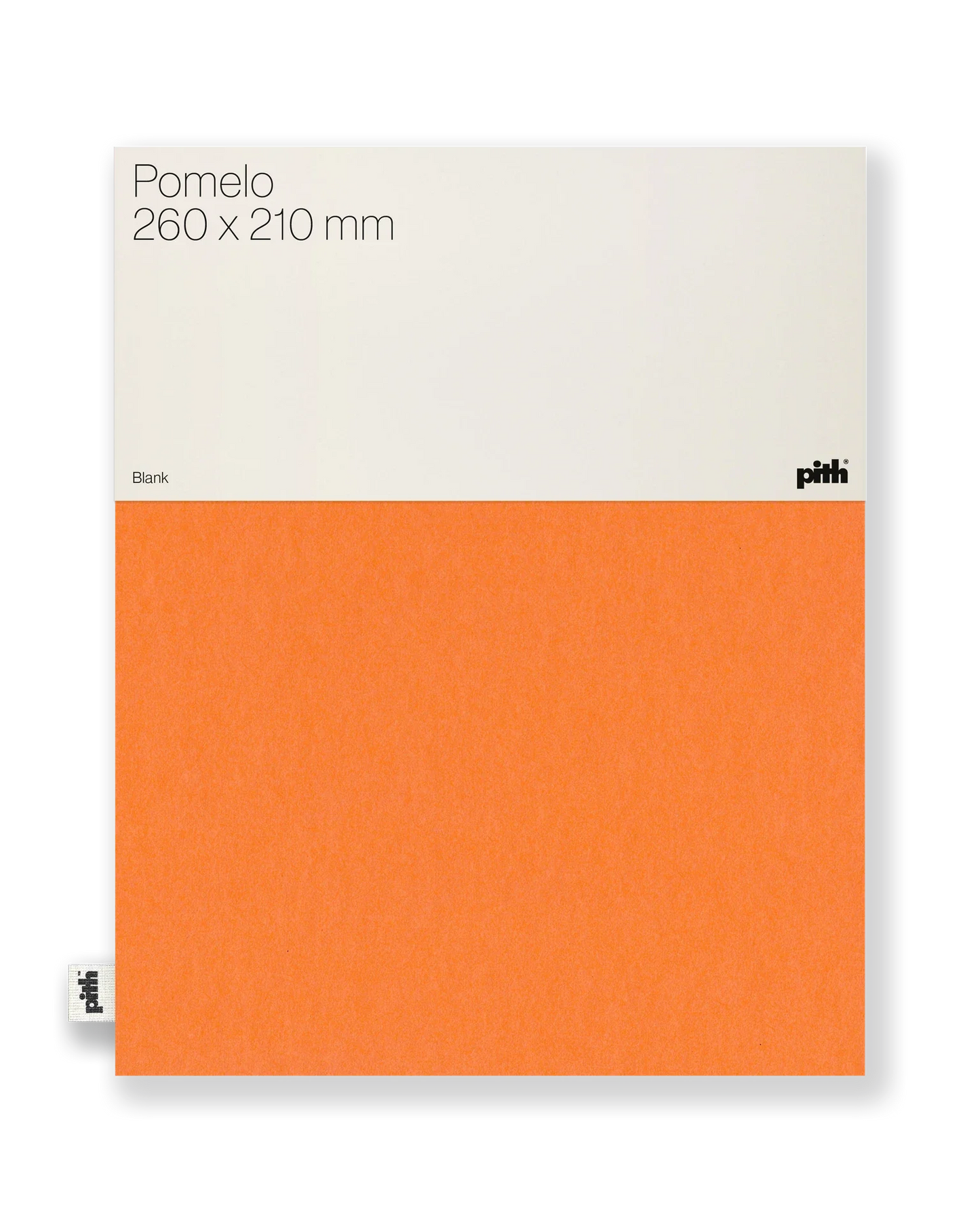 Pith Pomelo Schetsboek Oranje met label