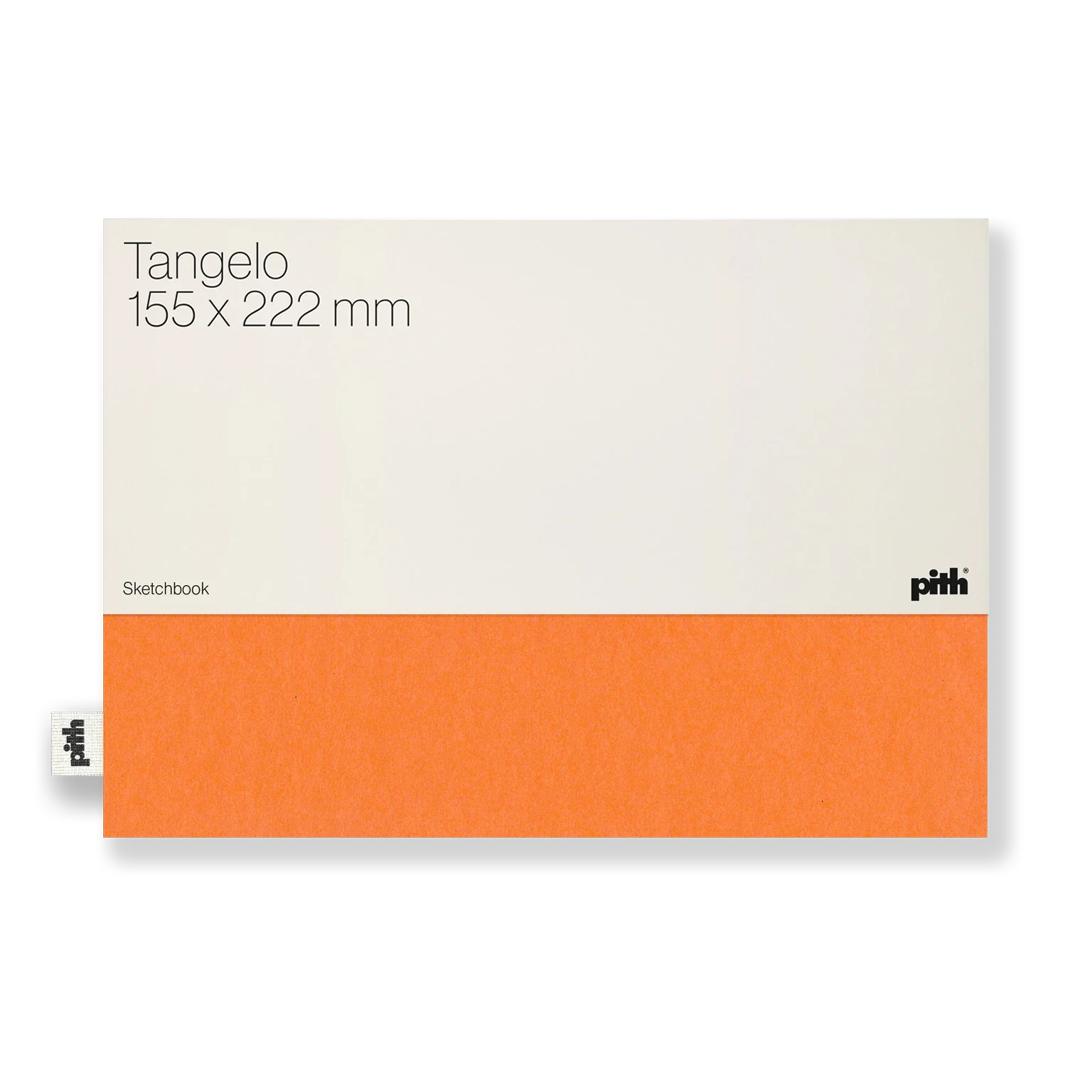 Pith Tangelo Schetsboek Oranje voorkant met label
