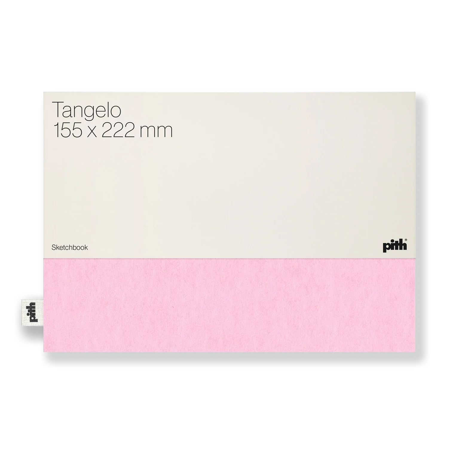 Pith Tangelo Schetsboek Roze voorkant met label
