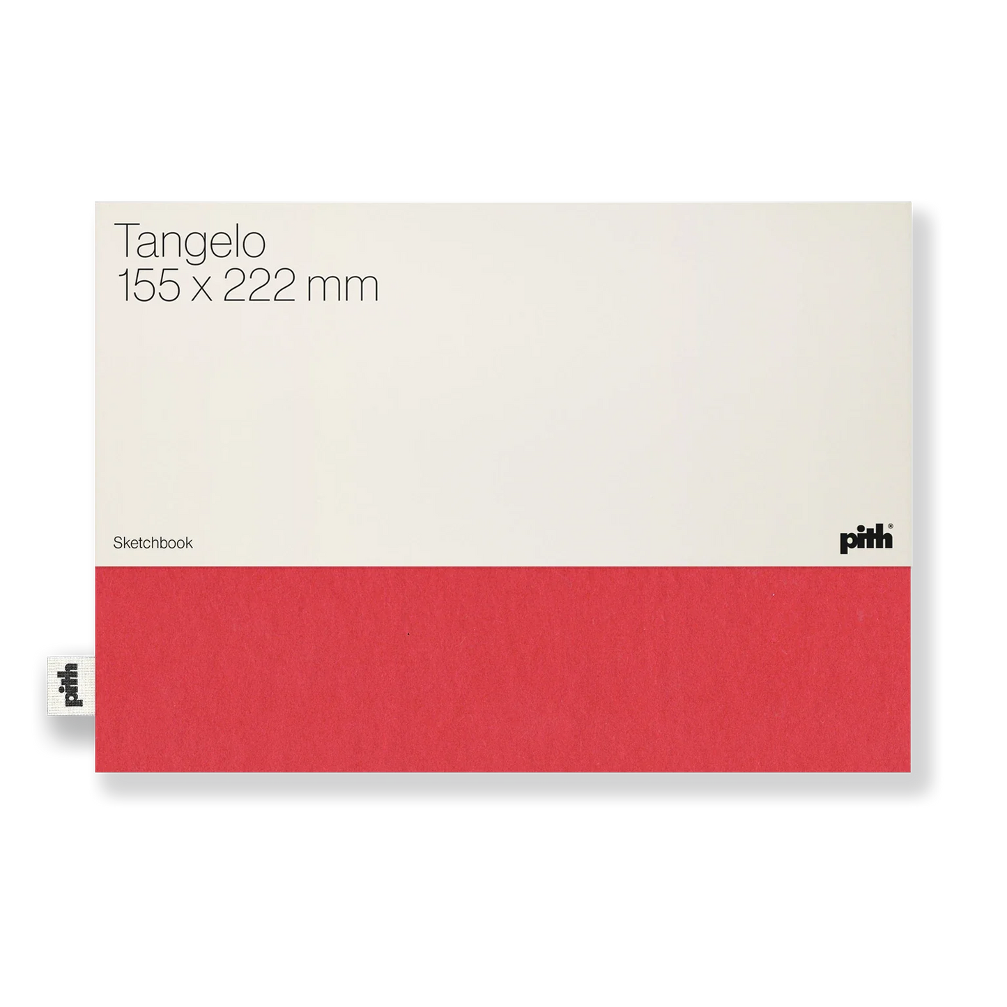 Pith Tangelo Schetsboek Rood voorkant met label