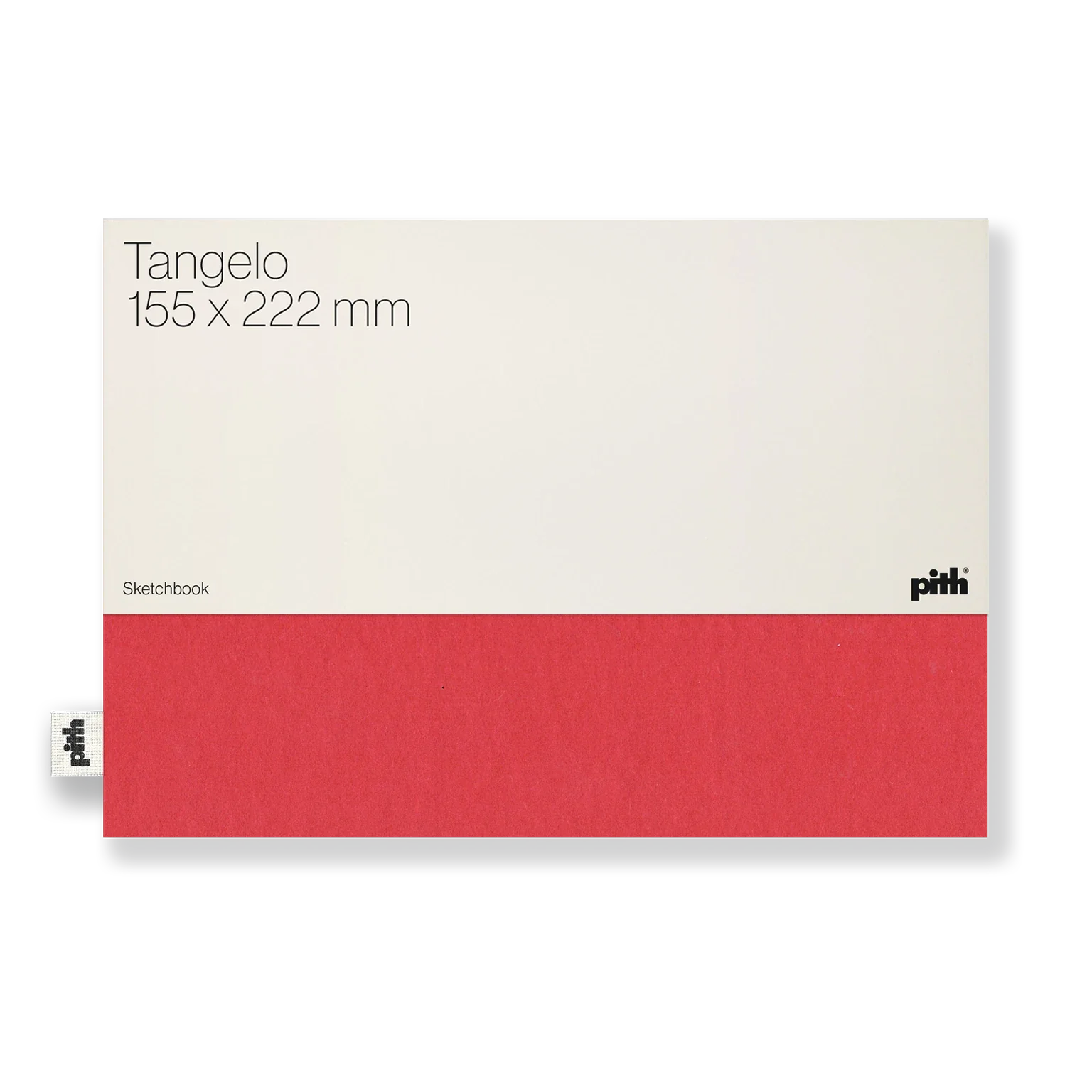 Pith Tangelo Schetsboek Rood voorkant met label