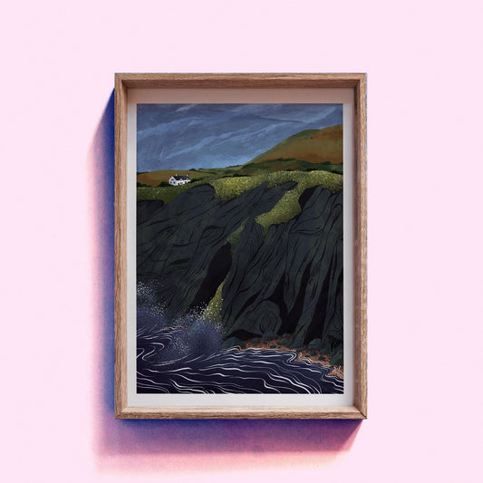 Pell Deri Bay - A4 Art Print by Hello Grimes