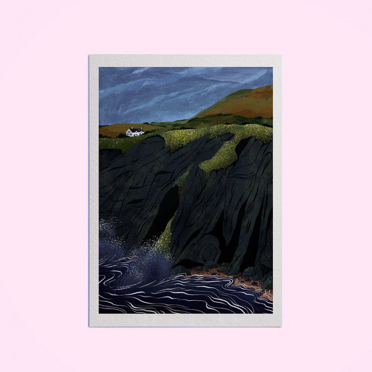Pell Deri Bay - A4 Art Print by Hello Grimes