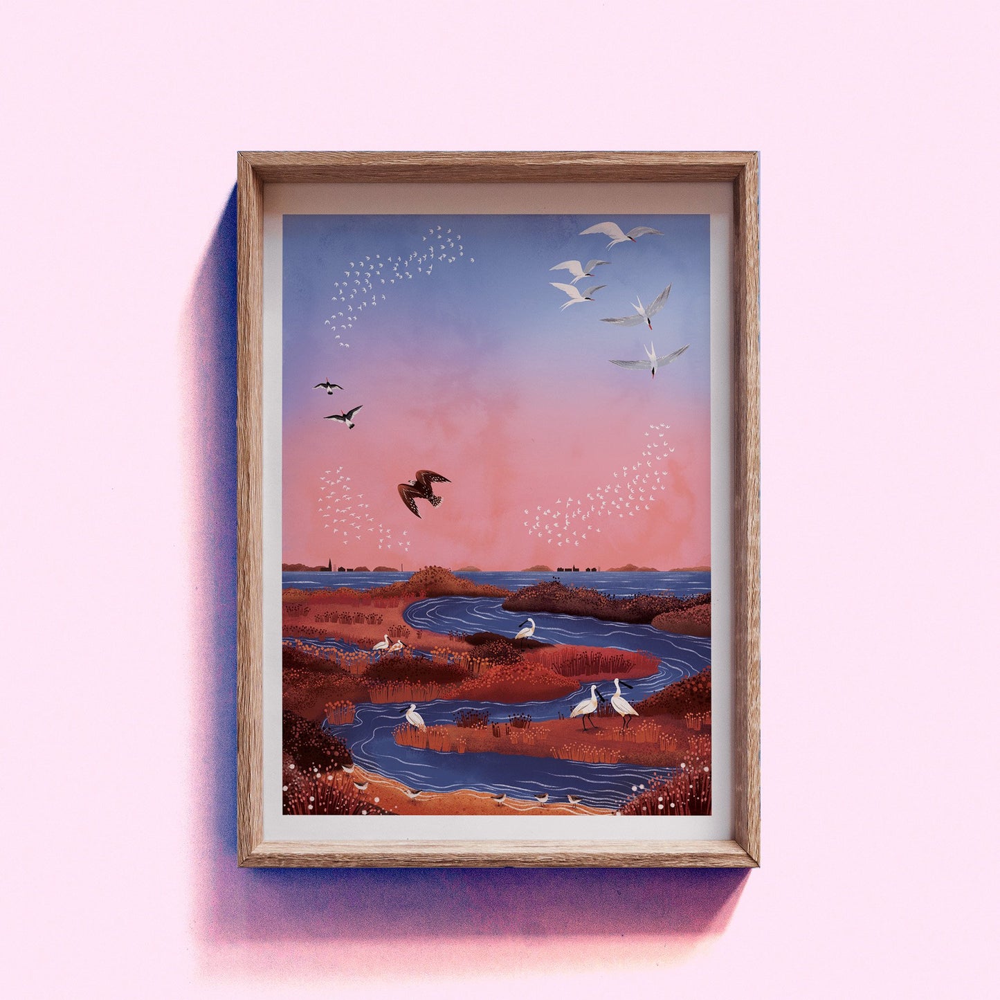 Wadden Sea Salt Marsh - A4 Art Print by Hello Grimes