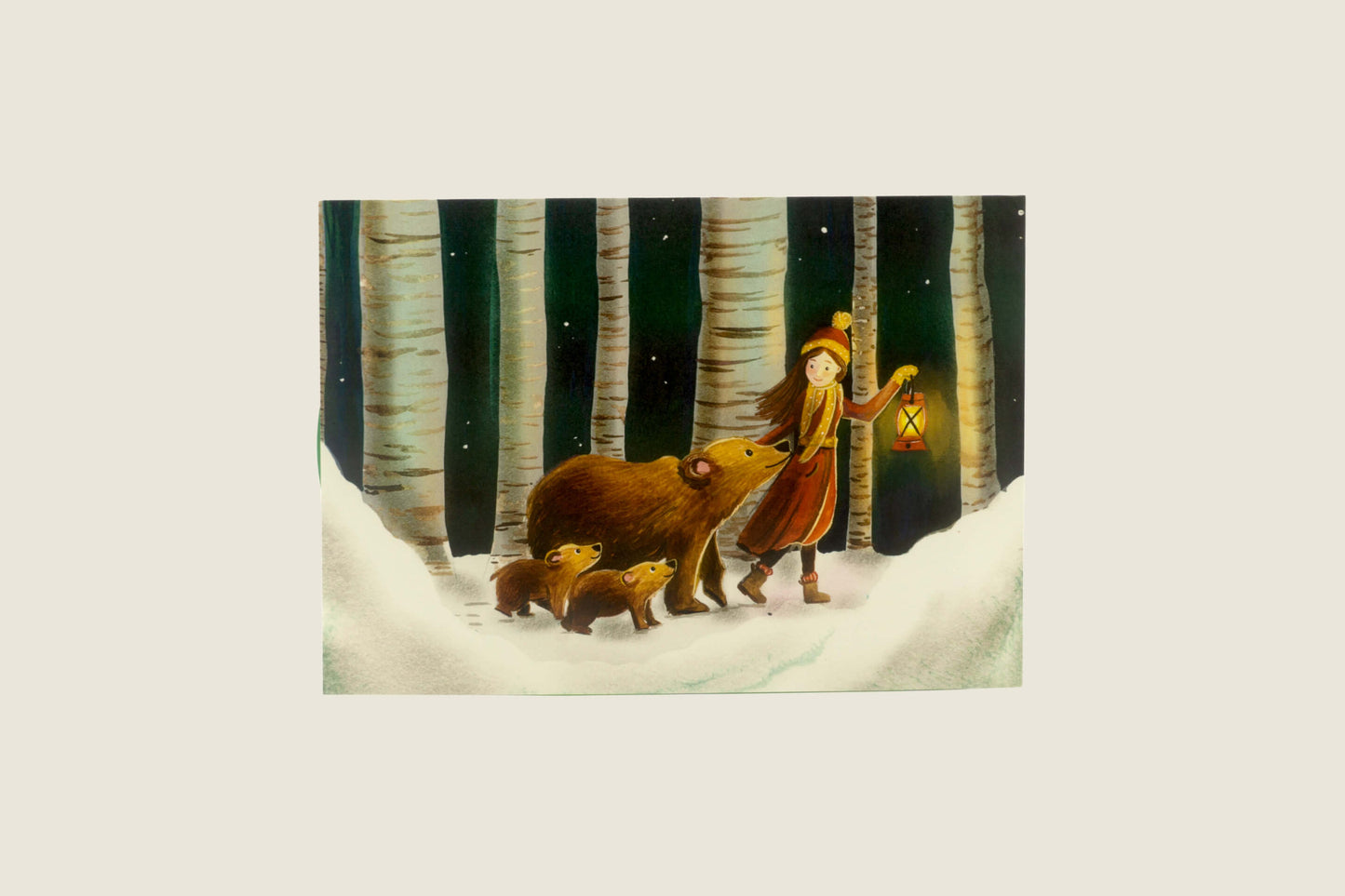 Esther Bennink Christmas card - Walking with bears