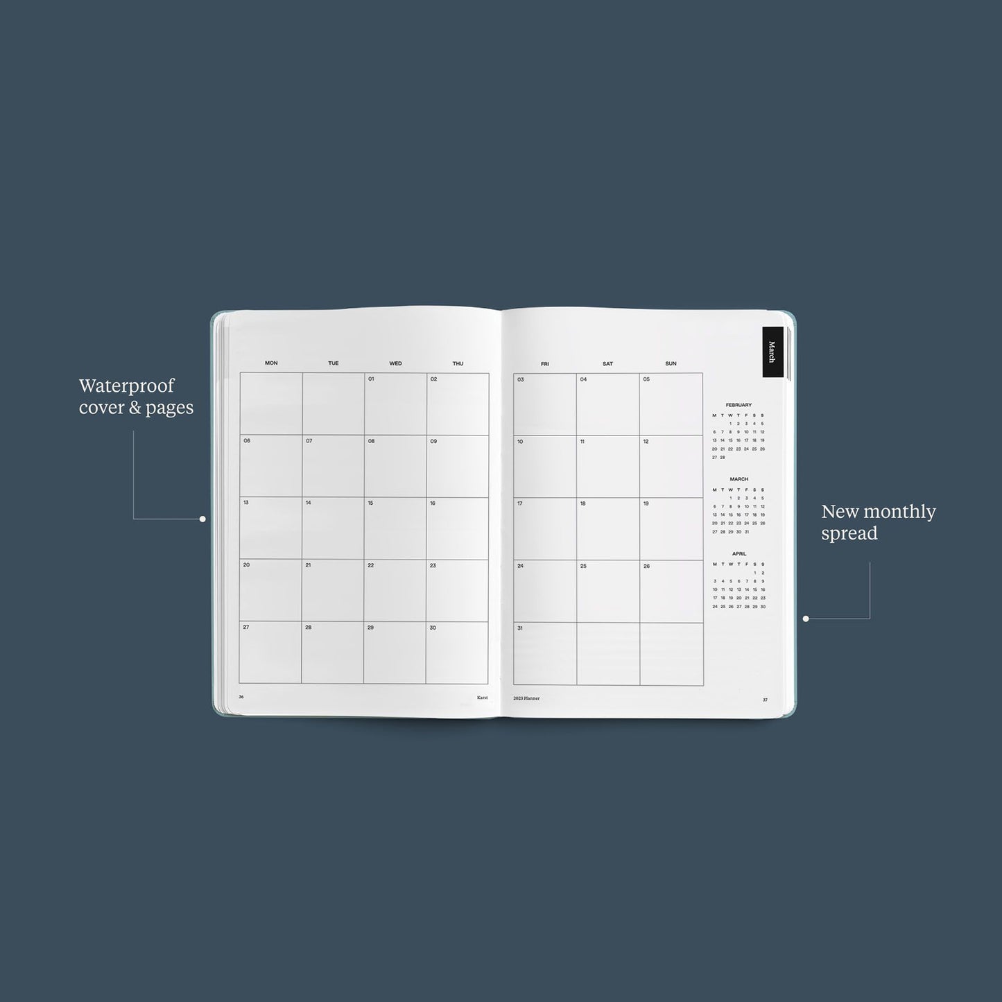Karst 2023 Weekly Planner A5 - Glacier