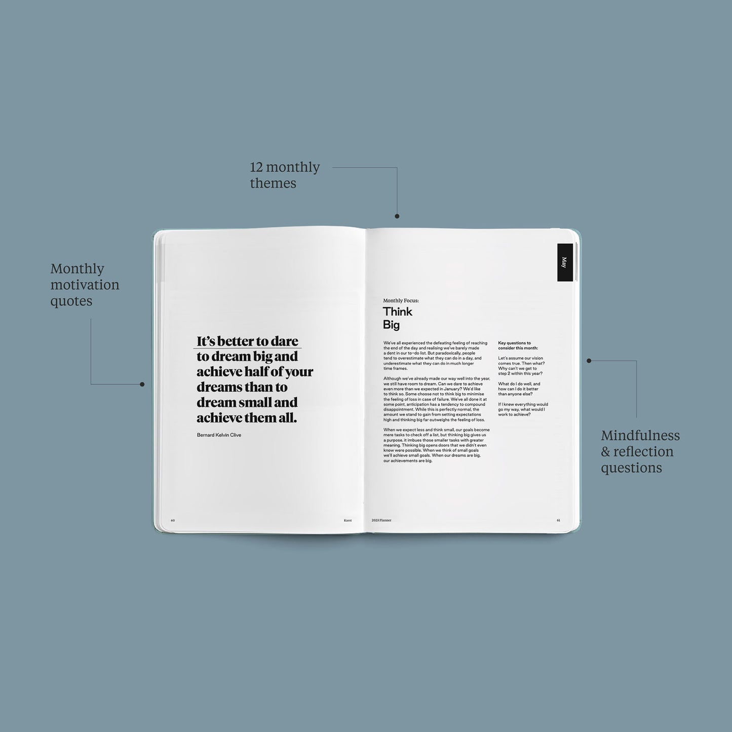 Karst 2023 Weekly Planner A5 - Glacier