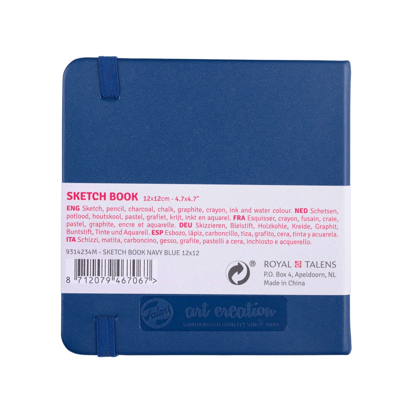 Talens Art Creation Schetsboek 12x12 - Marineblauw
