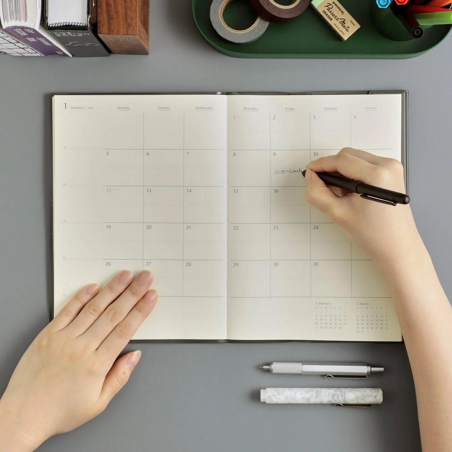 Hightide A5 Planner 2027 Diary Fugen - Navy