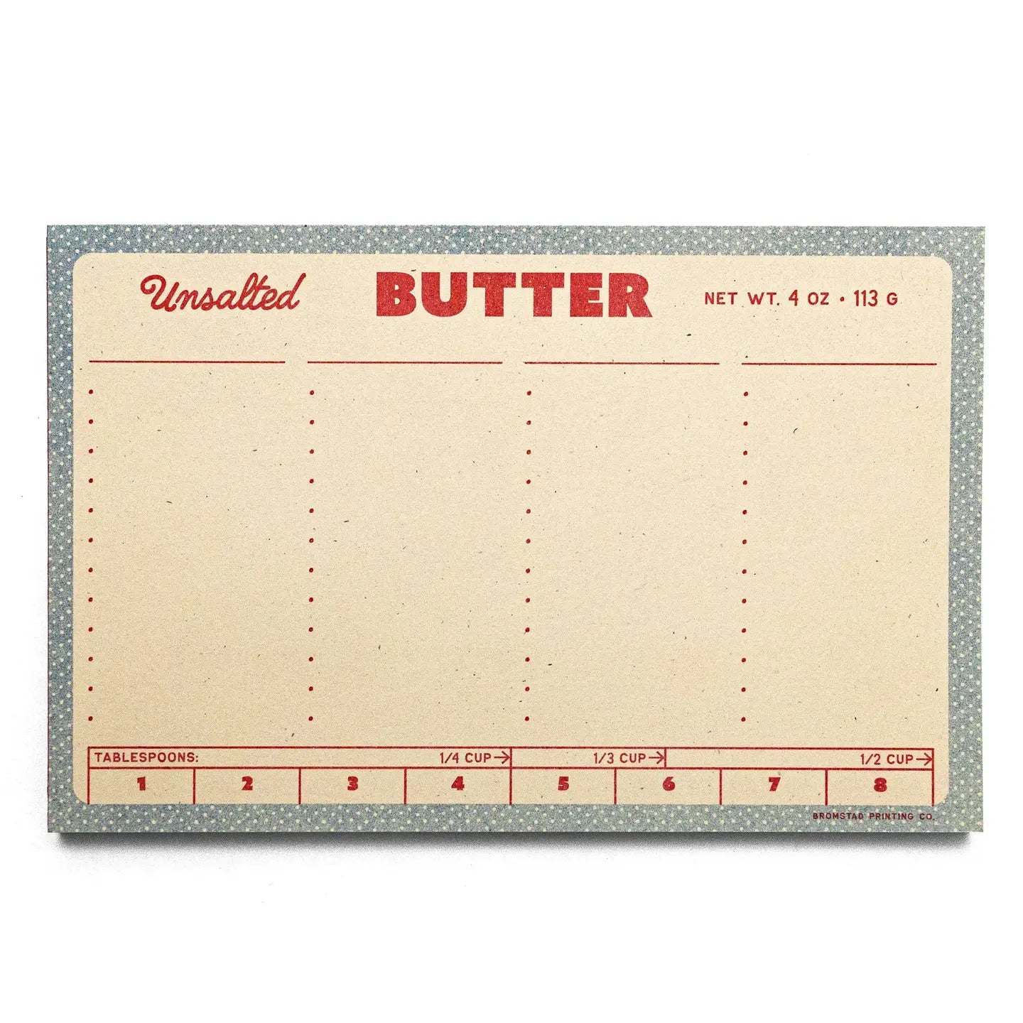 Notitieblok Bromstad Printing Co. - 'Unsalted Butter' Risograph