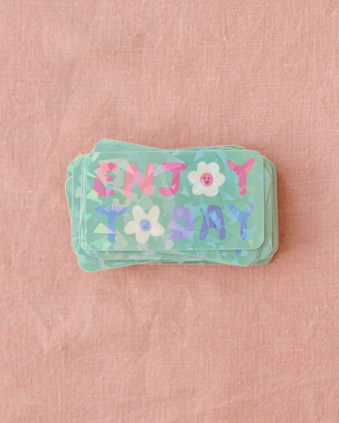 Claire Paul Holografische sticker - Enjoy Today