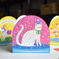 The Printed Peanut Stationery - Grote wenskaart 'Party Cat in Snowglobe'