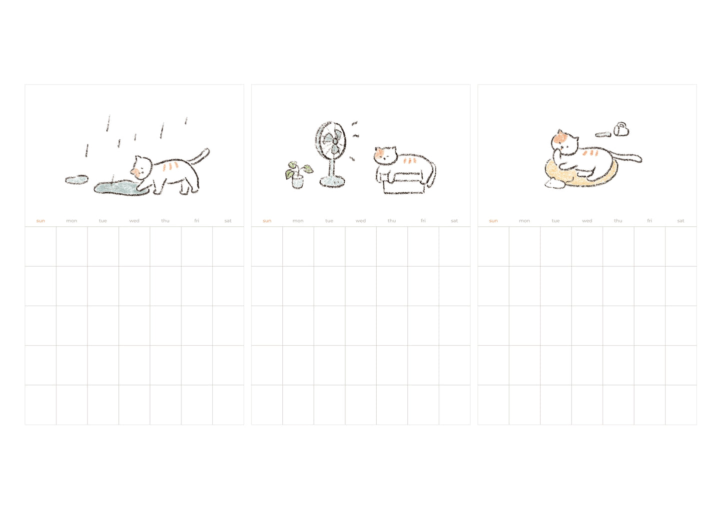Suatelier Design - Mini Kalender Stickers (12 vellen)
