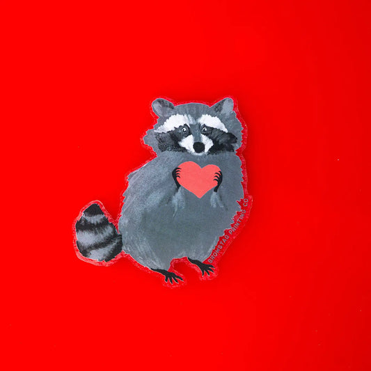 Bromstad Printing Co. 'Raccoon Love' - Clear Sticker