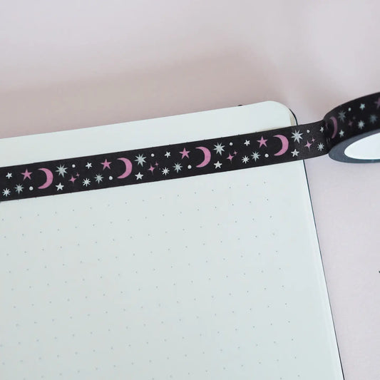 Nutmeg and Arlo Washi Tape - Black/Silver Galaxy (smal)