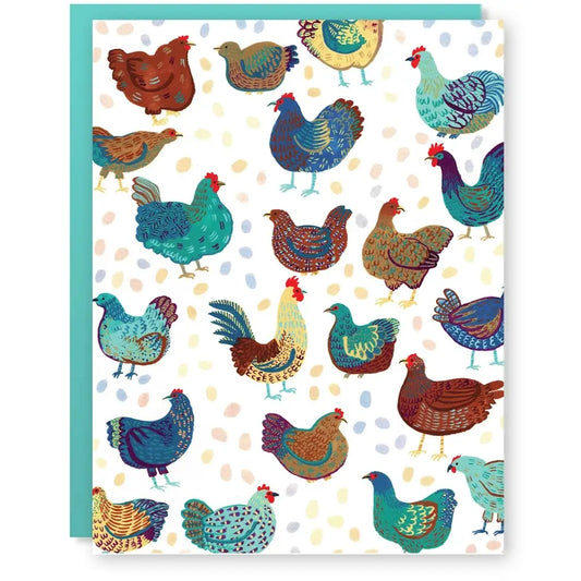 Party Mouse Studio Wenskaart - Chicken Crew
