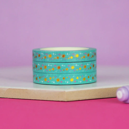 Nutmeg and Arlo Washi Tape - Mint Stars (smal)