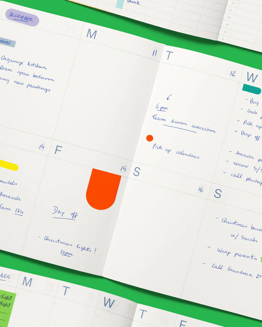 mishmash Undated A5 planner Frames - Lucky Green