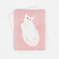 Bromstad Printing Co. - Risograph Greeting Card 'Cat on Glass'