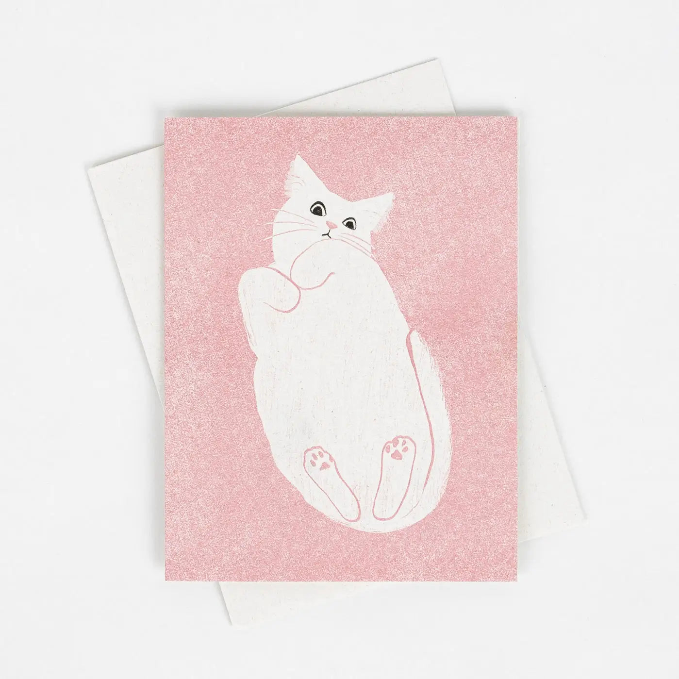 Bromstad Printing Co. - Risograph Greeting Card 'Cat on Glass'